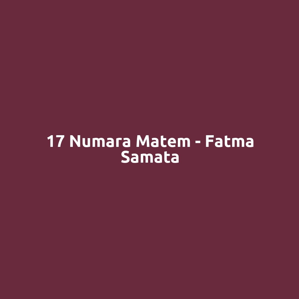 17 Numara Matem - Fatma Samata