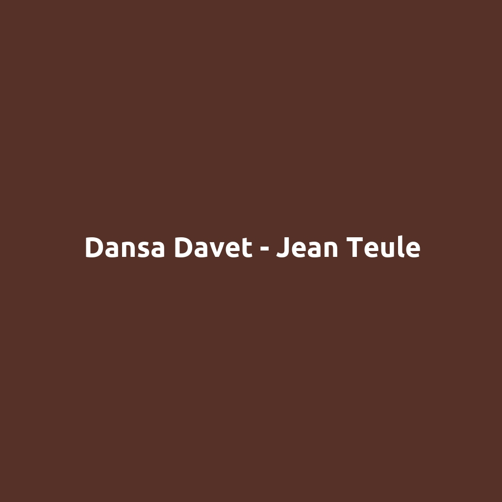 Dansa Davet - Jean Teule