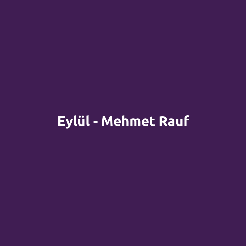Eylül - Mehmet Rauf