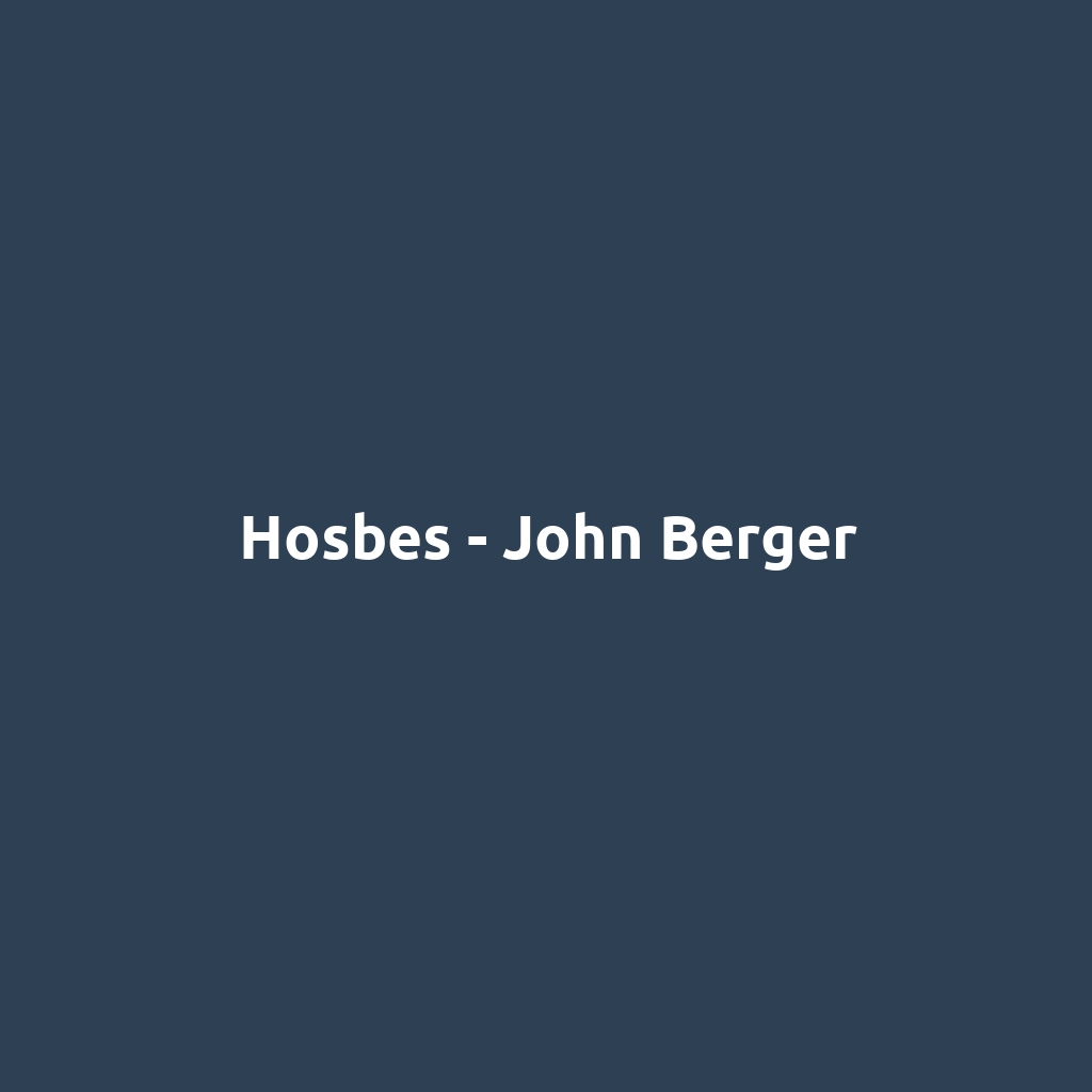 Hosbes - John Berger