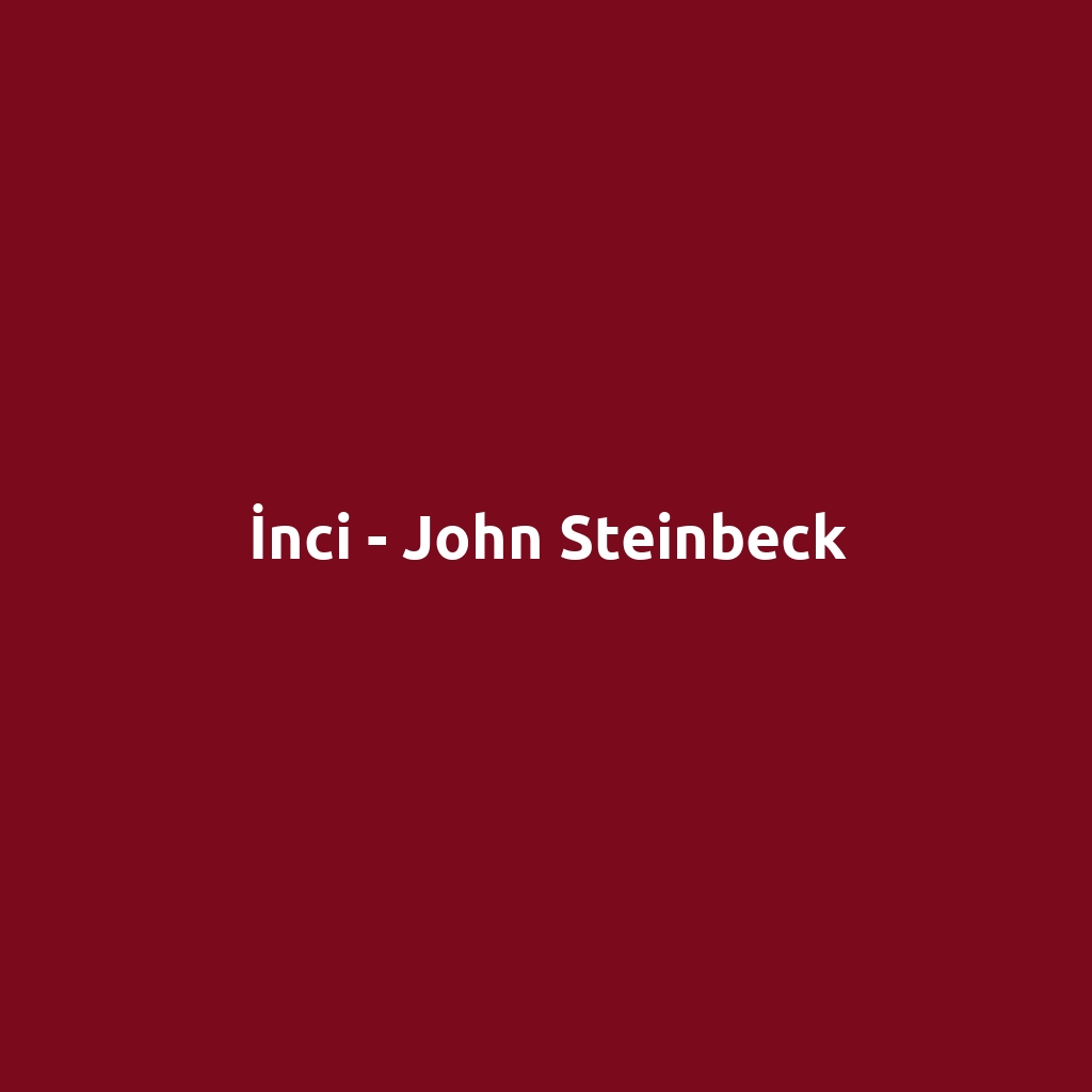 İnci - John Steinbeck