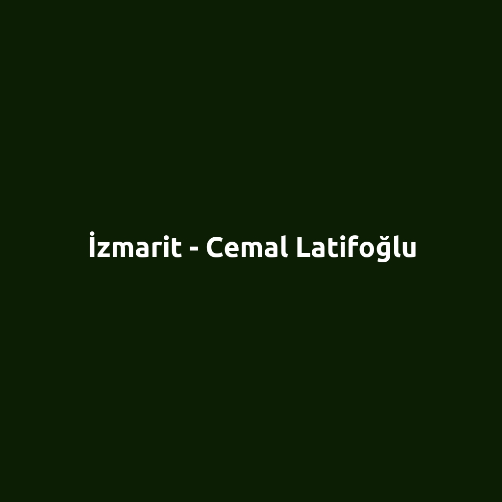 İzmarit - Cemal Latifoğlu