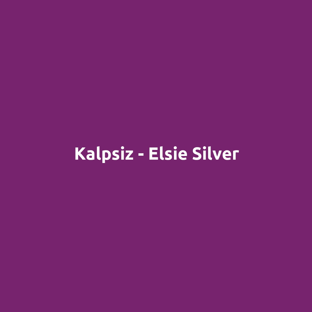 Kalpsiz - Elsie Silver