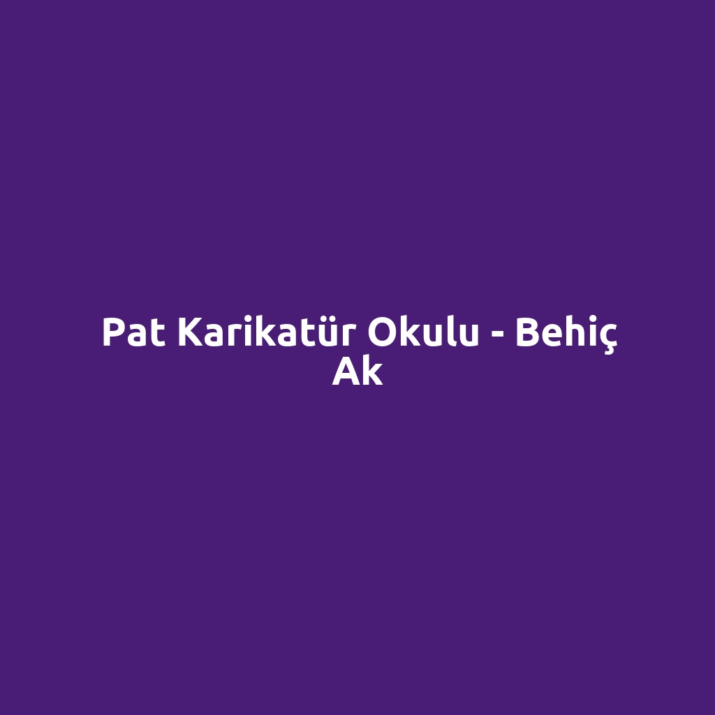 Pat Karikatür Okulu - Behiç Ak