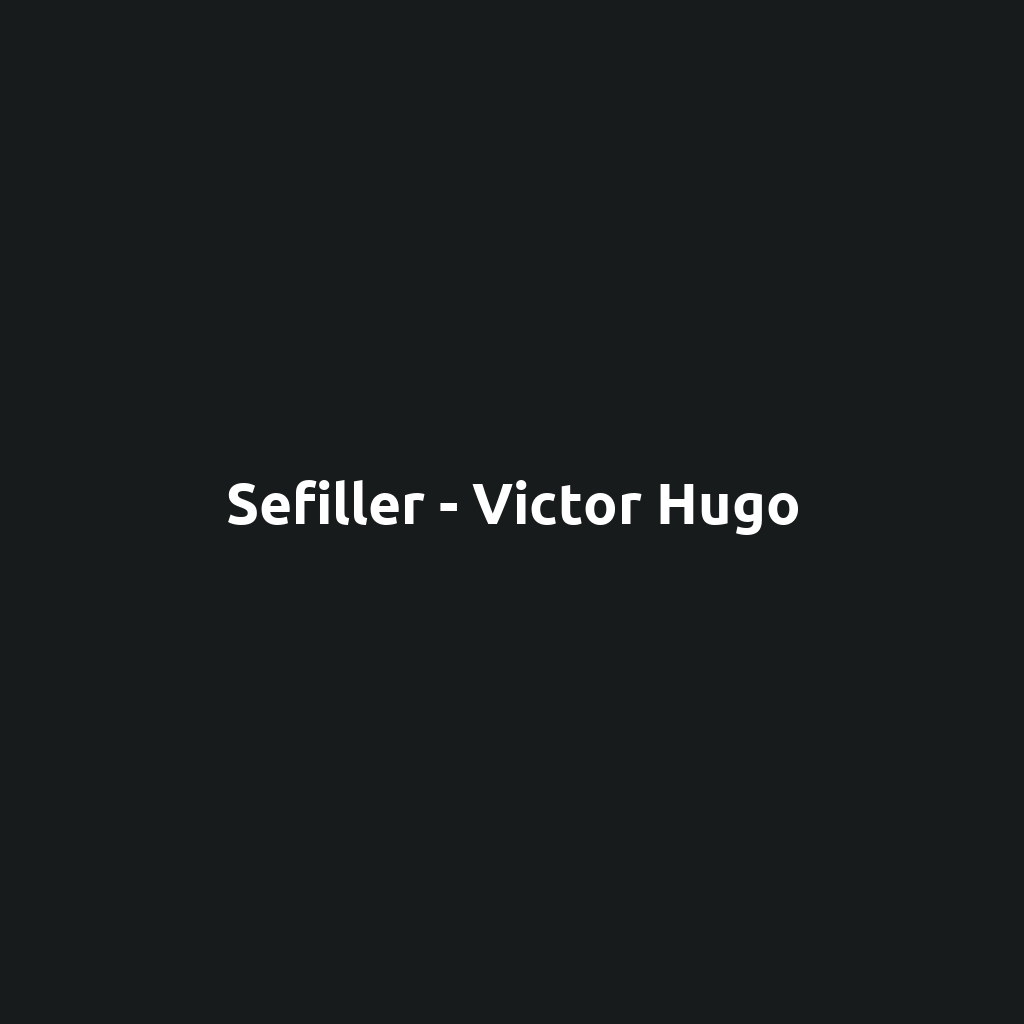 Sefiller - Victor Hugo
