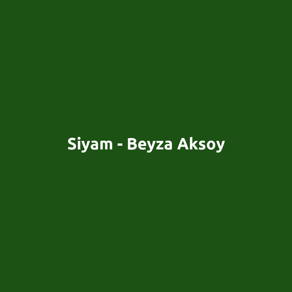 Siyam - Beyza Aksoy