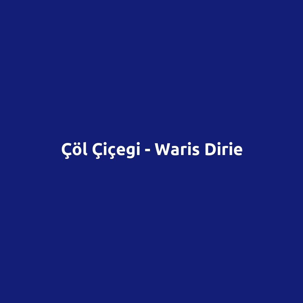 Çöl Çiçegi - Waris Dirie