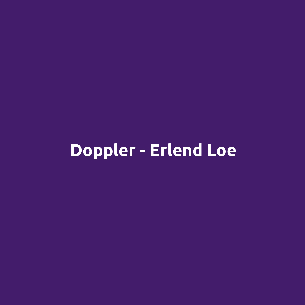 Doppler - Erlend Loe