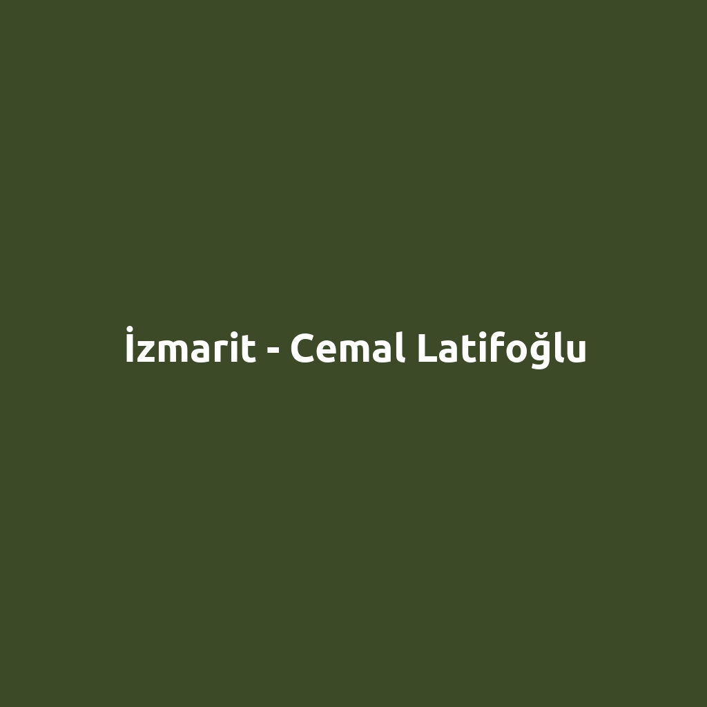 İzmarit - Cemal Latifoğlu