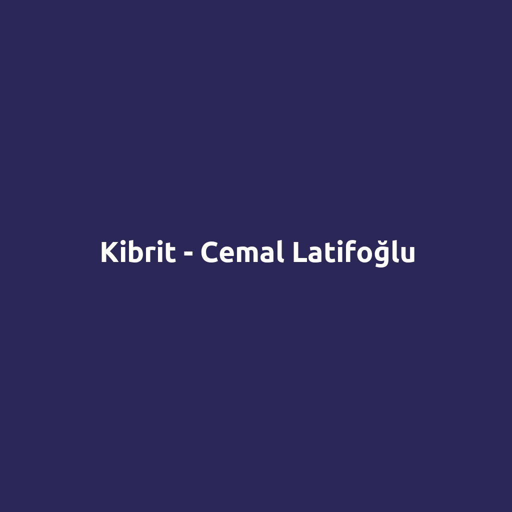 Kibrit - Cemal Latifoğlu