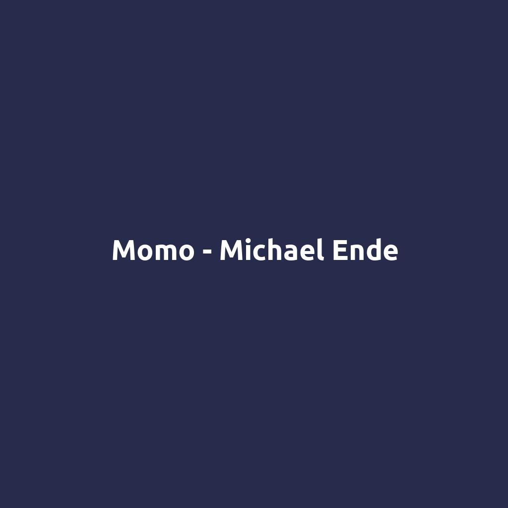 Momo - Michael Ende