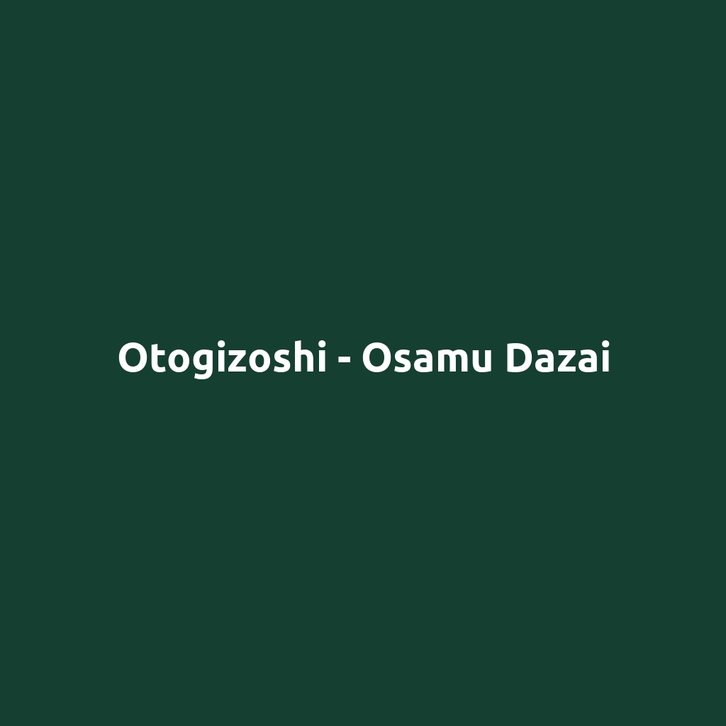 Otogizoshi - Osamu Dazai