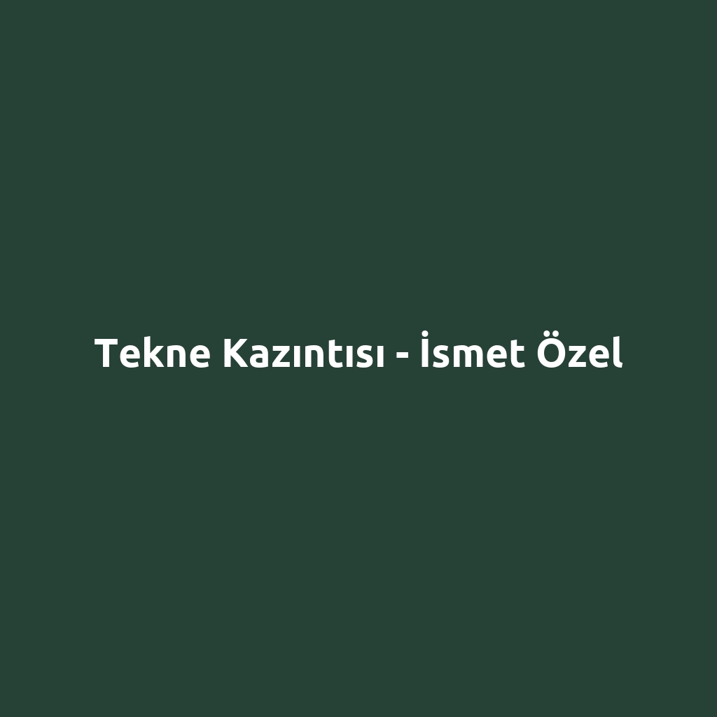 Tekne Kazıntısı - İsmet Özel