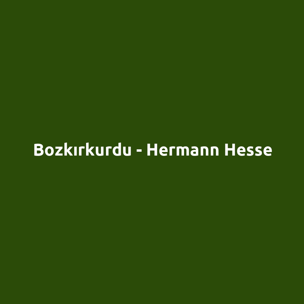 Bozkırkurdu - Hermann Hesse