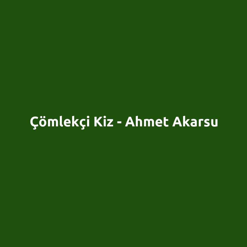 Çömlekçi Kiz - Ahmet Akarsu