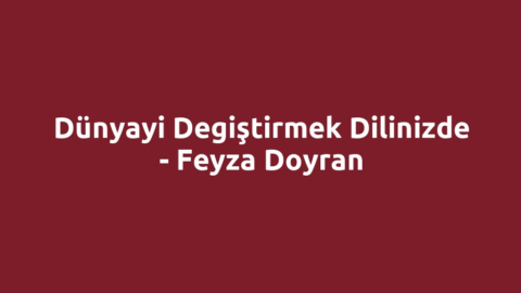 Dünyayi Degiştirmek Dilinizde - Feyza Doyran