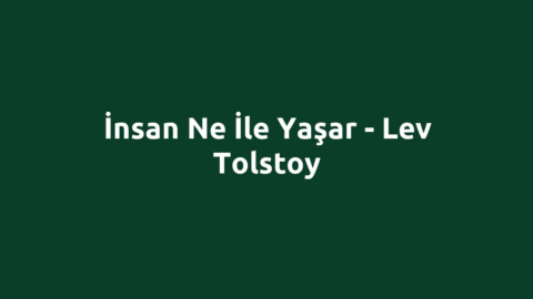 İnsan Ne İle Yaşar - Lev Tolstoy