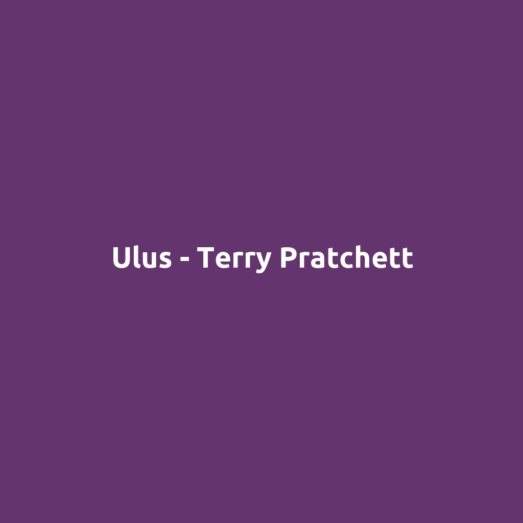 Ulus - Terry Pratchett