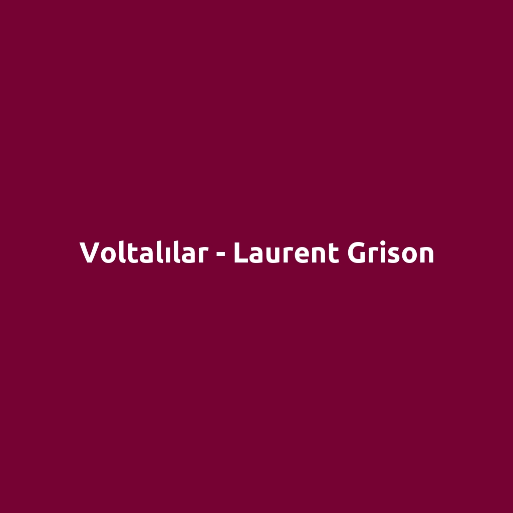 Voltalılar - Laurent Grison