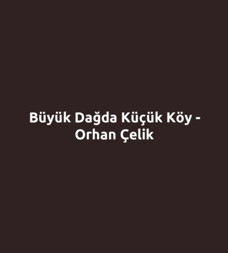Büyük Dağda Küçük Köy - Orhan Çelik