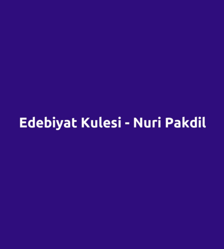 Edebiyat Kulesi - Nuri Pakdil