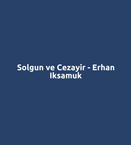 Solgun ve Cezayir - Erhan Iksamuk