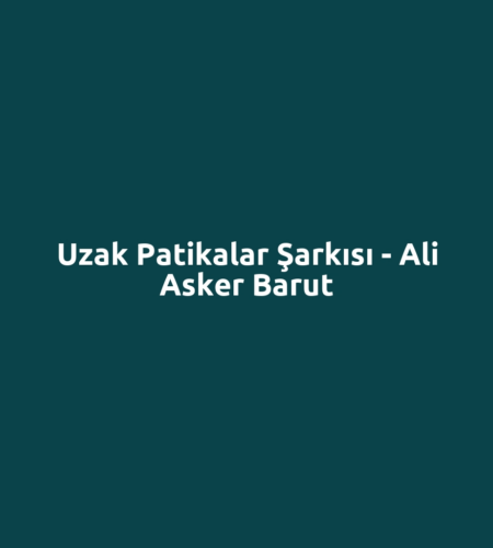 Uzak Patikalar Şarkısı - Ali Asker Barut