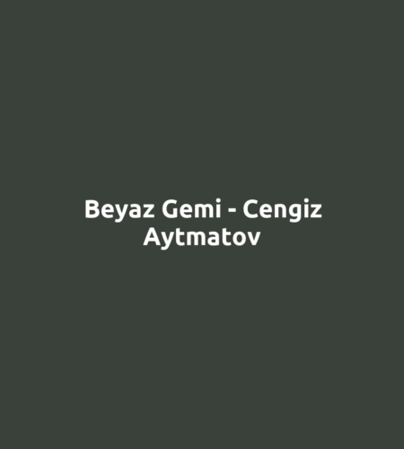 Beyaz Gemi - Cengiz Aytmatov