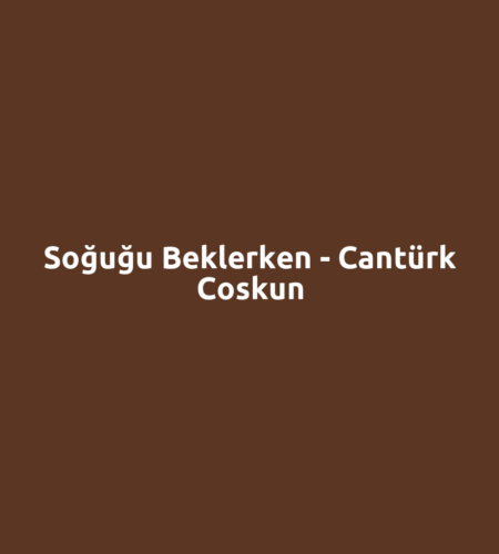 Soğuğu Beklerken - Cantürk Coskun